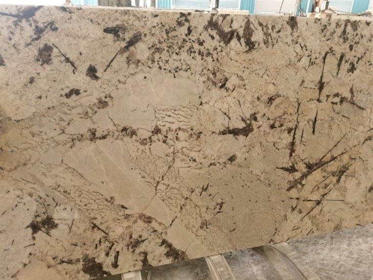 Beige marble slab