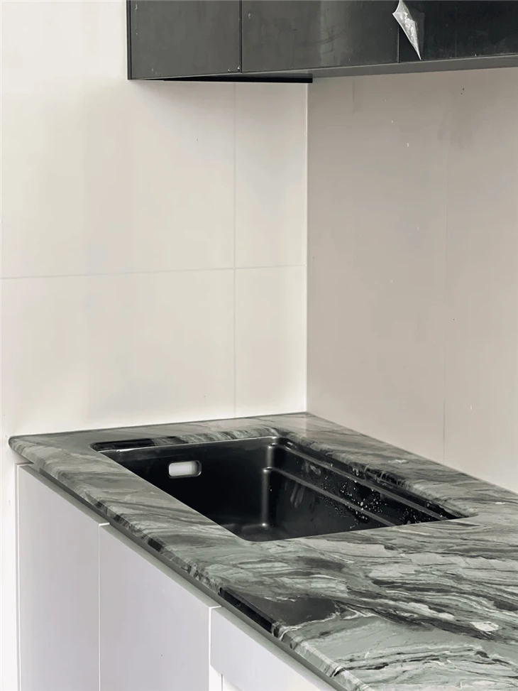 Green Cold Ice Jade Marble Countertops factory