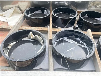 Nero Marquina Marble Vessel Sink