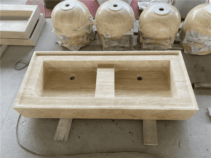 Travertine Integrated Sink