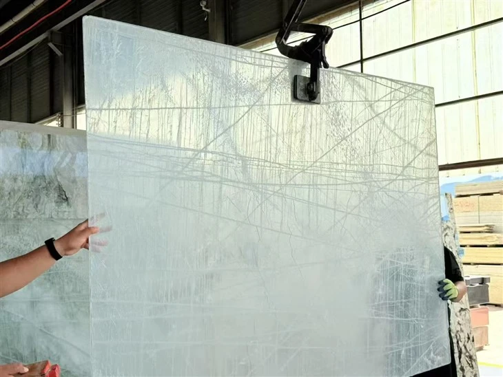 White Crystal Glass Composite Slabs