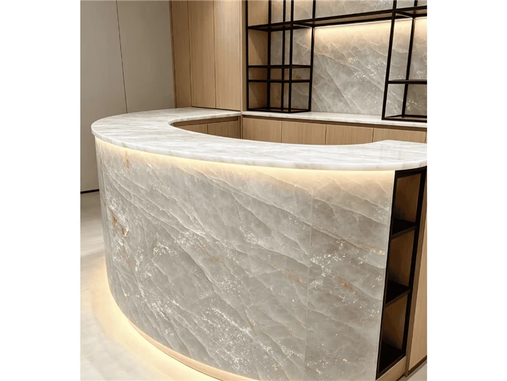 Backlit White Crystal Cabinet